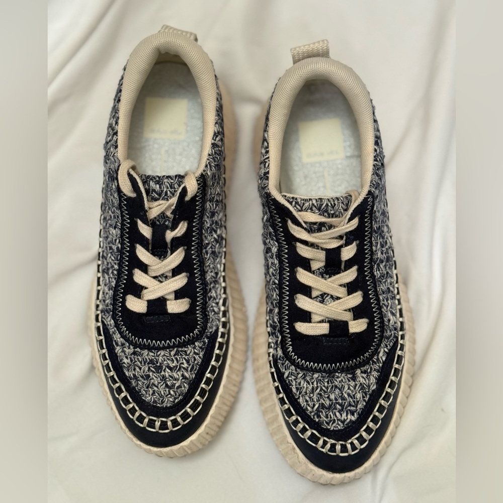 Dolce Vita Navy and Cream Sneakers